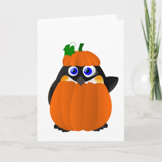 De Pinguïn van Halloween van het Kostuum van de Kaart (Voorkant)