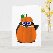 De Pinguïn van Halloween van het Kostuum van de Kaart (Gele Bloem)