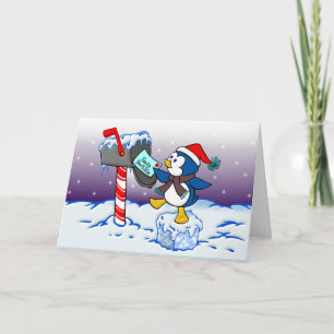 De Pinguïn van Kerstmis Feestdagen Kaart