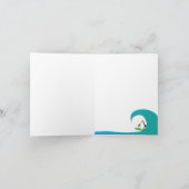 De Pinguïn van Surfer van Pepe dankt u kaardt Bedankkaart (Binnen)