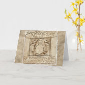 De Pinguïn van Vitruvian Kaart (Gele Bloem)