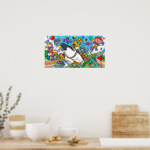 De pinguïn wilde vliegen. poster (Keuken)