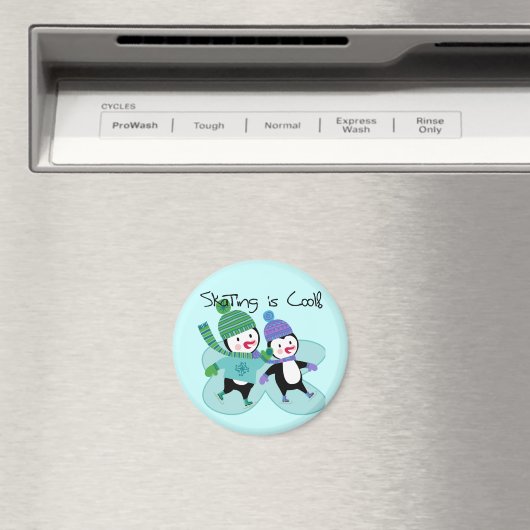 De pinguïnen die is Koel schaatsen Magneet (Insitu (Vaatwasser))