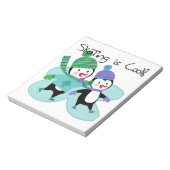 De pinguïnen die is Koel schaatsen Notitieblok (Linkerzijde)