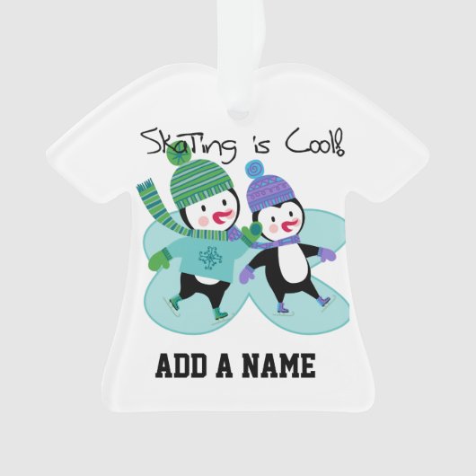 De pinguïnen die is Koel schaatsen Ornament (voorkant)