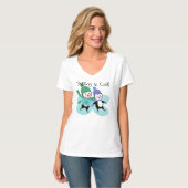 De pinguïnen die is Koel schaatsen T-shirt (Voorkant volledig)