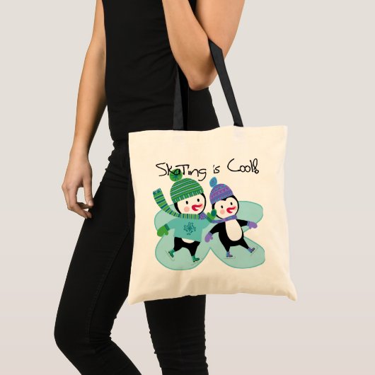 De pinguïnen die is Koel schaatsen Tote Bag (Voorkant (product))