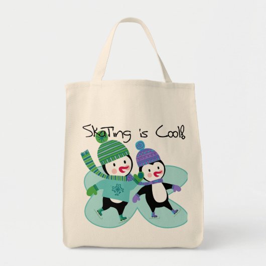 De pinguïnen die is Koel schaatsen Tote Bag (Voorkant)