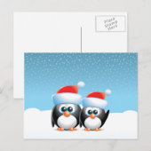De pinguïnen van Kerstmis Feestdagenkaart (Voorkant / Achterkant)