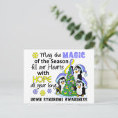 De Pinguïnen van Kerstmis onderaan Syndroom Feestdagenkaart (Staand voorkant)