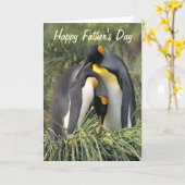 De pinguïnenMinnaars Vaderdag van de koning Kaart (Gele Bloem)