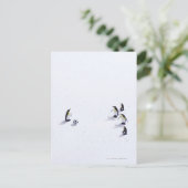 De pinguïns die voetbal spelen briefkaart (Staand voorkant)