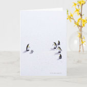 De pinguïns die voetbal spelen kaart (Gele Bloem)