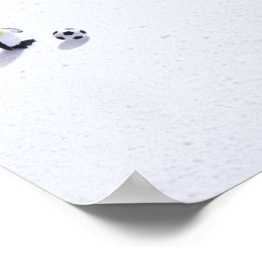 De pinguïns die voetbal spelen poster (Hoek)