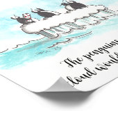 De pinguïns en het Cloud Wall Poster (Hoek)