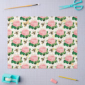 De Pink and Gold Bee-serie Design 4 Tissuepapier (Craft)