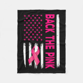 De Pink Ribbon Amerikaanse vlag Borstkanker Aware Fleece Deken