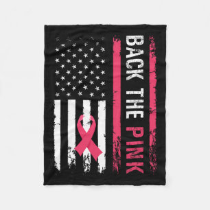 De Pink Ribbon Amerikaanse vlag Borstkanker Aware Fleece Deken