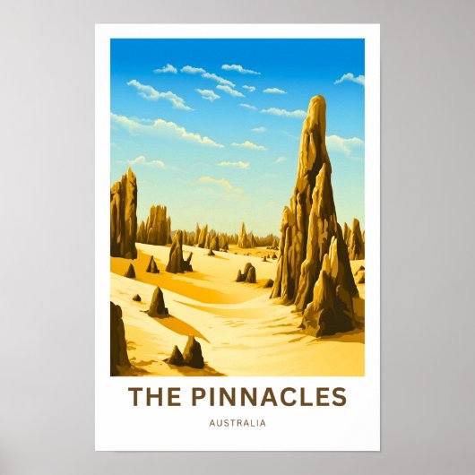 De Pinnacles Australia Reisprint Poster (Voorkant)
