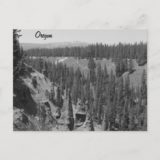 De pinnacles, het krater Lake Briefkaart (Voorkant)