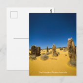 De Pinnacles, Western Australië briefkaart (Voorkant / Achterkant)