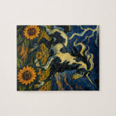 De pinto eenhoorn in een storm legpuzzel (Horizontaal)