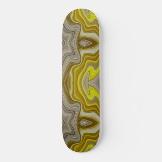 de pintura amarilla con beige persoonlijk skateboard (Voorkant)