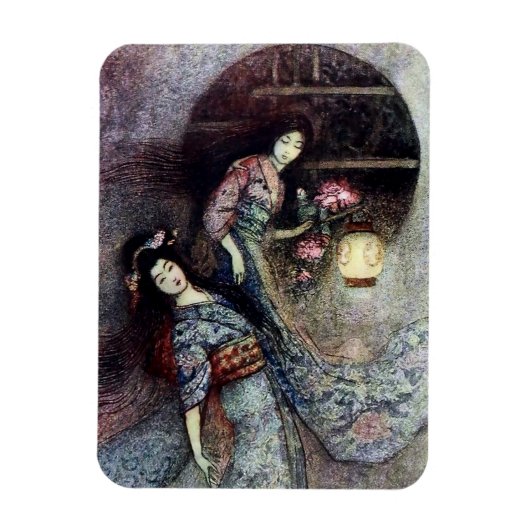 “De Pioenlantaarn” door Warwick Goble Magneet (Verticaal)