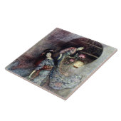“De Pioenlantaarn” door Warwick Goble Tegeltje (Zijkant)