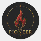 De Pioneer Aries Archetype Ronde Sticker (Voorkant)