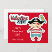 De Piraat Ahoy van Valentijn Feestdagenkaart (Voorkant / Achterkant)