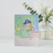 De piraat. briefkaart (Staand voorkant)