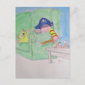 De piraat. briefkaart (Voorkant)