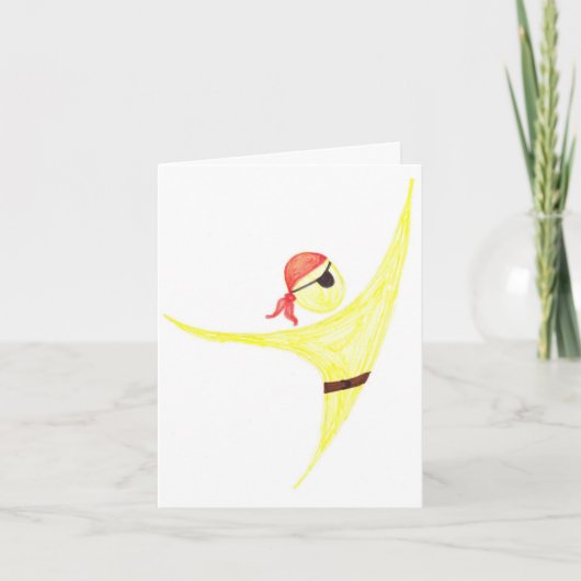 De piraat dankt u bedankkaart (Voorkant)