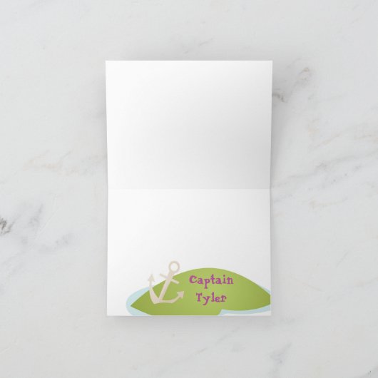 De piraat dankt u kaardt bedankkaart (Binnen)