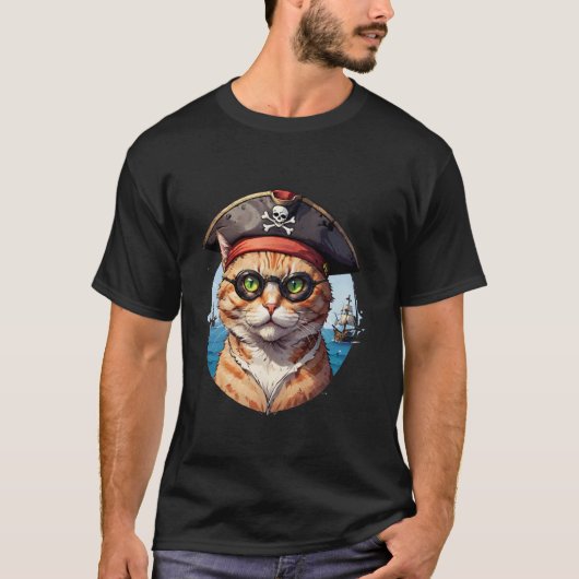 De Piraat Kat T-shirt (Voorkant)