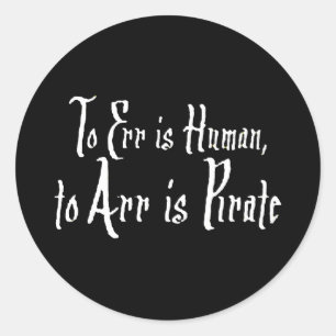 De Piraat van Arrr Ronde Sticker