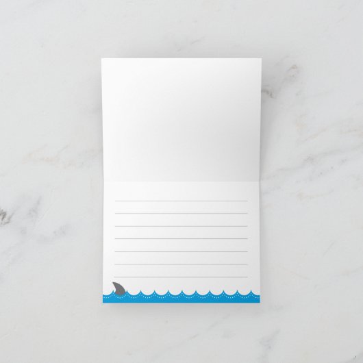 De Piraat van de jongen dankt u: 2de Rang en Bedankkaart (Binnen)