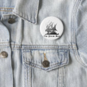 De piraatbaai grijs naar zwart ronde button 5,7 cm (In situ)