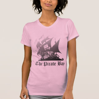 De piraatbaai grijs naar zwart t-shirt
