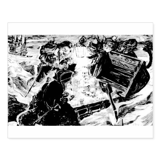 De piraatkatten rubberstempel (Afrduk)