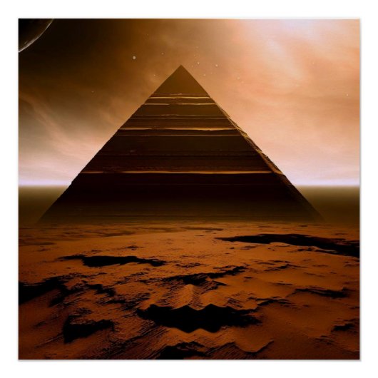 De piramide van de rode planeet perfect poster (Voorkant)