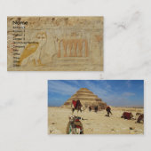 De piramide van Djoser, EGYPT, OWL Hieroglyphics Visitekaartje (Voorkant / Achterkant)