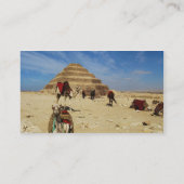 De piramide van Djoser, EGYPT, OWL Hieroglyphics Visitekaartje (Achterkant)