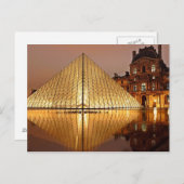 De piramide van het Louvre in de binnenplaats van Briefkaart (Voorkant / Achterkant)