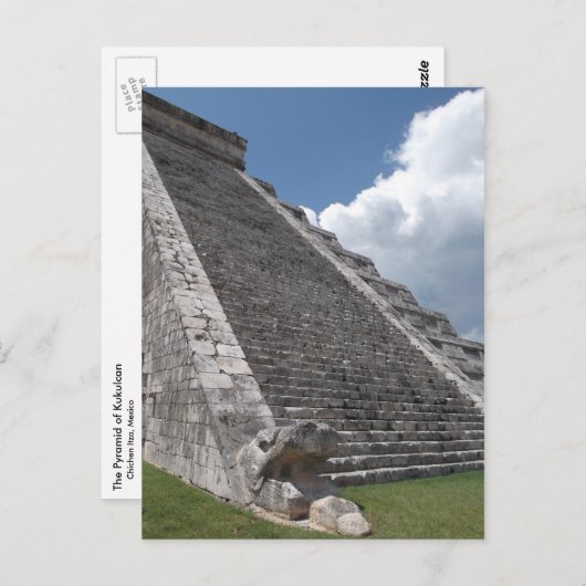 De piramide van Kukulcan 2 Briefkaart (Voorkant / Achterkant)