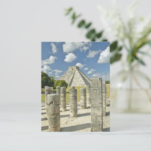De piramide van Kukulkan Briefkaart (Staand voorkant)