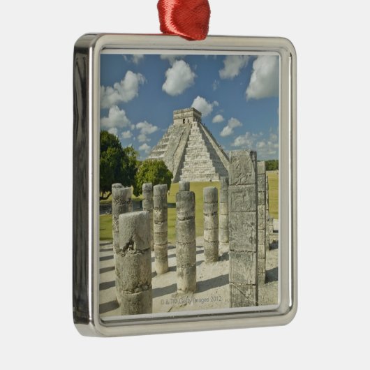 De piramide van Kukulkan Metalen Ornament (Rechts)