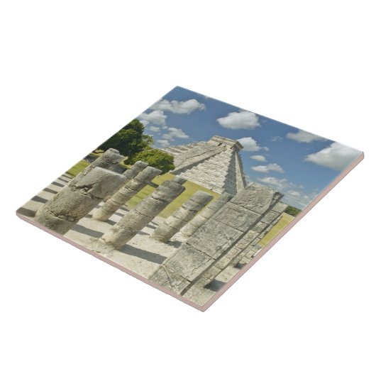 De piramide van Kukulkan Tegeltje (Zijkant)