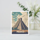 De Piramide van Mexico  Beroemde Reisplaats Briefkaart (Staand voorkant)